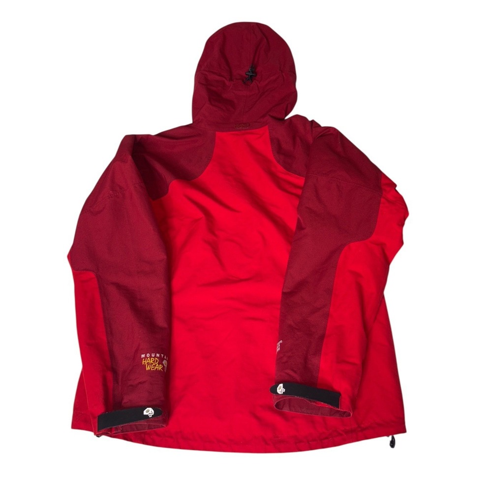 Mountain Hardwear Gore-Tex Rain Jacket Mens Medium Hooded Performance Shell Red - Picture 2 of 16